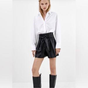 Zara faux leather shorts-Brand new with tags